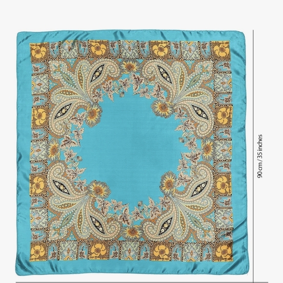 Elegant Silk Scarf Set - Multicolor - Picture 2 of 5